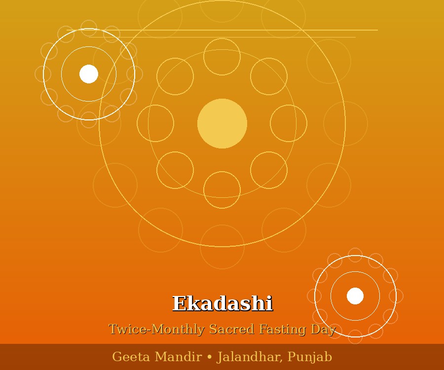 Ekadashi puja and gathering at Geeta Mandir Jalandhar