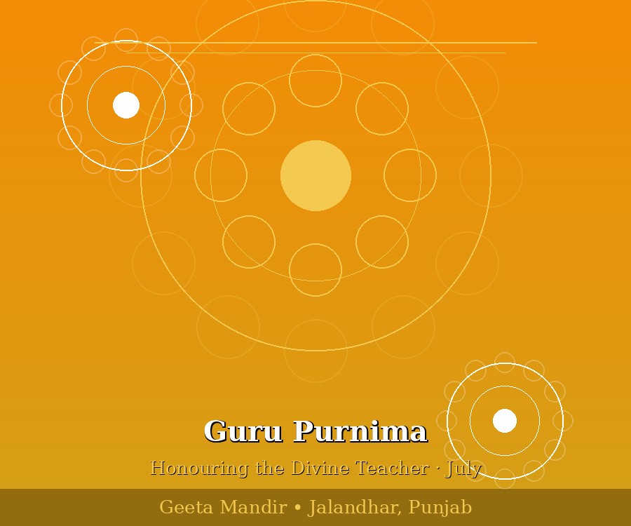 Guru Purnima celebration at Geeta Mandir Jalandhar