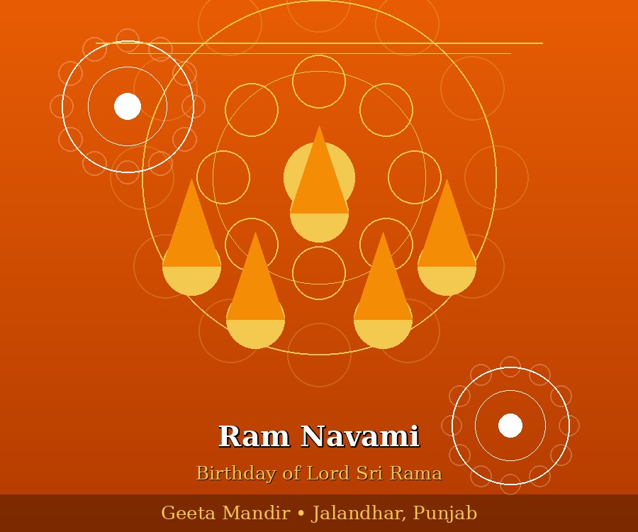 Ram Navami celebration at Geeta Mandir Jalandhar